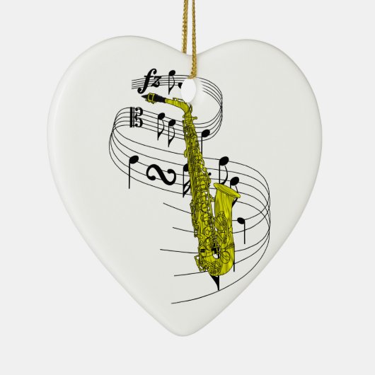 Saxofone Keramisch Ornament (Rechts)