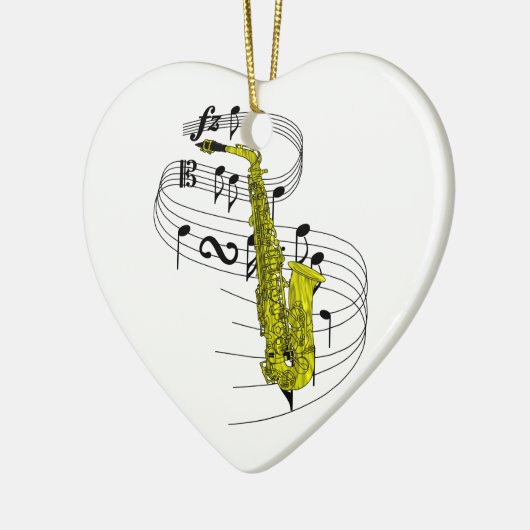 Saxofone Keramisch Ornament (Links)