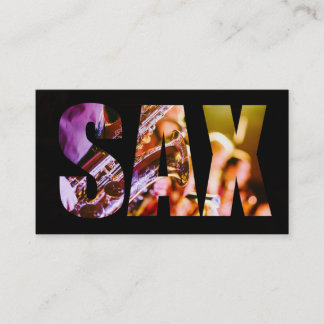 Saxofone Lessons Performer Visitekaartje