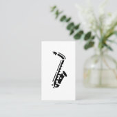 Saxofone Logo Visitekaartjes (Staand voorkant)