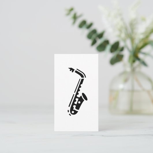 Saxofone Logo Visitekaartjes (Staand voorkant)
