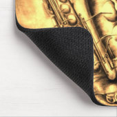 saxofone maakt een vrolijk geluid op de Heer! Muismat (Hoek)