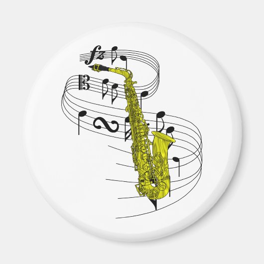 Saxofone Magneet (Voorkant)