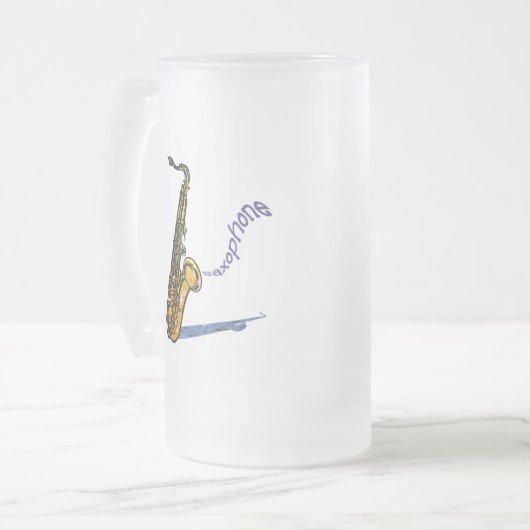 Saxofone Matglas Bierpul (Voorkant links)