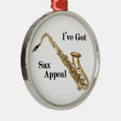 Saxofone Metalen Ornament (Rechts)