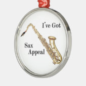 Saxofone Metalen Ornament (Links)