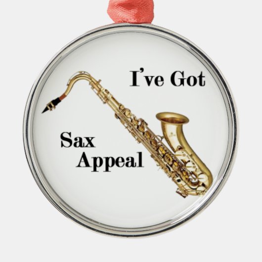 Saxofone Metalen Ornament (Voorkant)