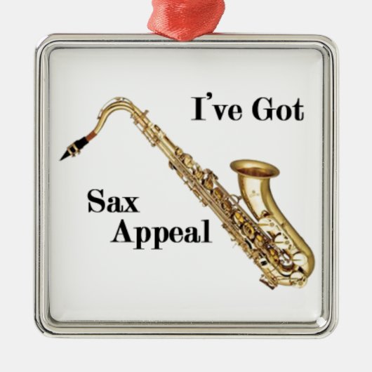 Saxofone Metalen Ornament (Voorkant)