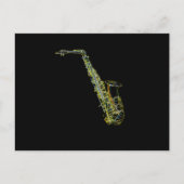 Saxofone Musical Instrument Saxophonist Graphic Feestdagenkaart (Voorkant)
