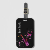 Saxofone noemt het hoesje brass instrument bagagelabel (Voorkant (verticaal))