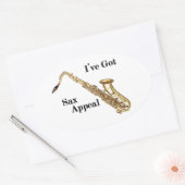 Saxofone Ovale Sticker (Envelop)