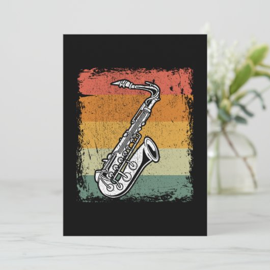 saxofone Player Music Saxophone Gift Idee Kaart (Staand voorkant)