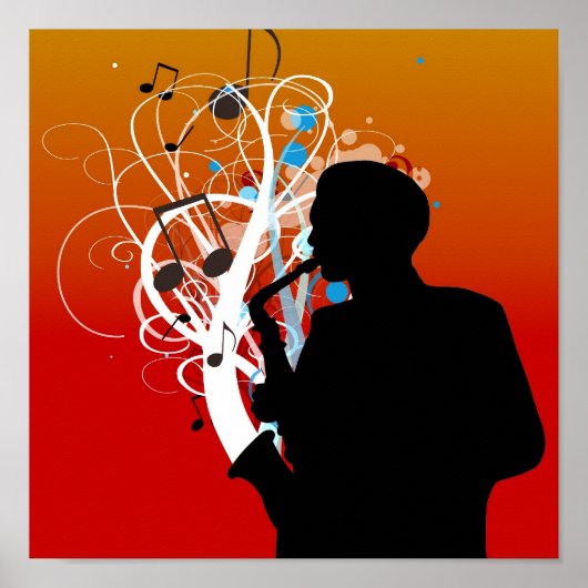 Saxofone Poster (Voorkant)