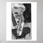 Saxofone Poster (Voorkant)