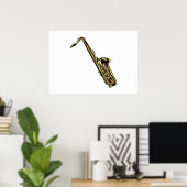 Saxofone Poster (Thuiskantoor)