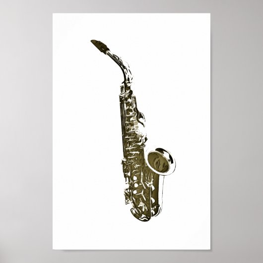Saxofone Poster (Voorkant)