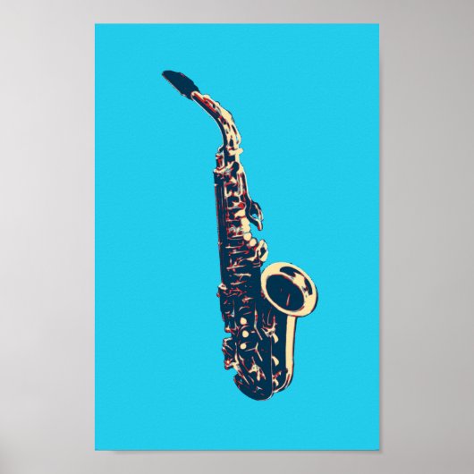 Saxofone Poster (Voorkant)