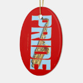 Saxofone PRIDE Keramisch Ornament (Links)