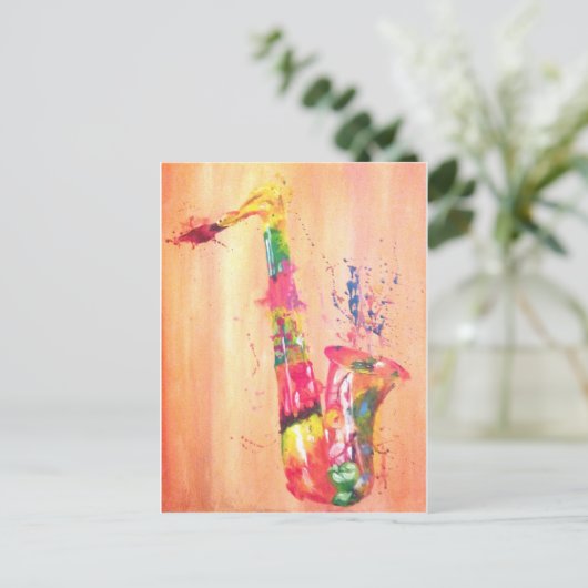 Saxofone-producten Briefkaart (Staand voorkant)