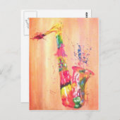 Saxofone-producten Briefkaart (Voorkant / Achterkant)