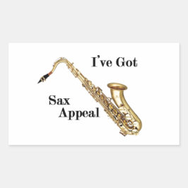 Saxofone Rechthoekige Sticker