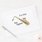 Saxofone Rechthoekige Sticker (Envelop)