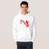 Saxofone - rood hoodie (Voorkant volledig)