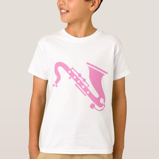 Saxofone - Roze T-shirt (Voorkant)