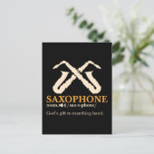 Saxofone - Saxophone Definition Briefkaart (Staand voorkant)