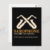 Saxofone - Saxophone Definition Briefkaart (Voorkant / Achterkant)
