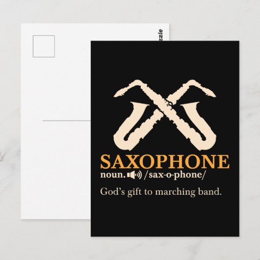 Saxofone - Saxophone Definition Briefkaart (Voorkant / Achterkant)