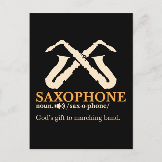 Saxofone - Saxophone Definition Briefkaart (Voorkant)