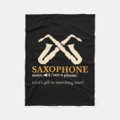 Saxofone - Saxophone Definition Fleece Deken (Voorkant)