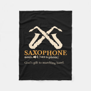 Saxofone - Saxophone Definition Fleece Deken