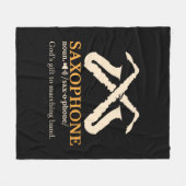 Saxofone - Saxophone Definition Fleece Deken (Voorkant (Horizontaal))