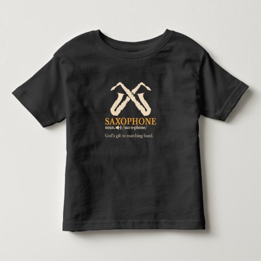 Saxofone - Saxophone Definition Kinder Shirts (Voorkant)