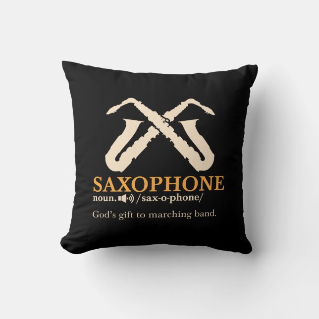 Saxofone - Saxophone Definition Kussen (Voorkant)