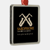 Saxofone - Saxophone Definition Metalen Ornament (Rechts)