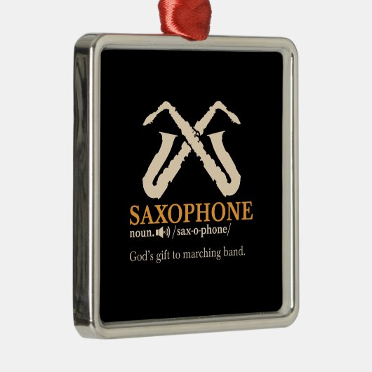 Saxofone - Saxophone Definition Metalen Ornament (Rechts)