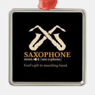 Saxofone - Saxophone Definition Metalen Ornament