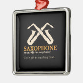 Saxofone - Saxophone Definition Metalen Ornament (Links)