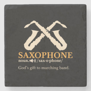 Saxofone - Saxophone Definition Stenen Onderzetter