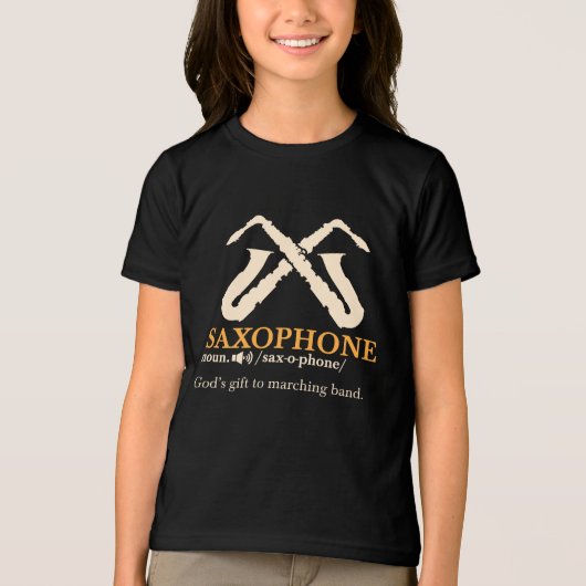Saxofone - Saxophone Definition Tri-Blend Shirt (Voorkant)