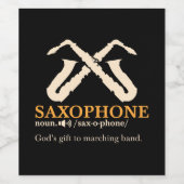 Saxofone - Saxophone Definition Wijn Etiket (Enkel label)