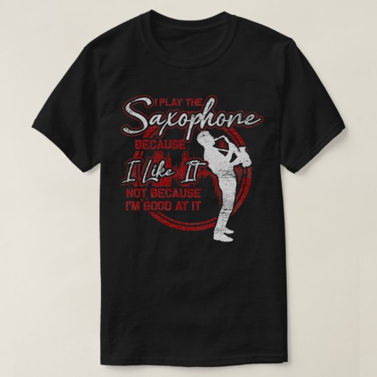 Saxofone Saxophonist Marching Band Retro T-shirt (Design voorkant)