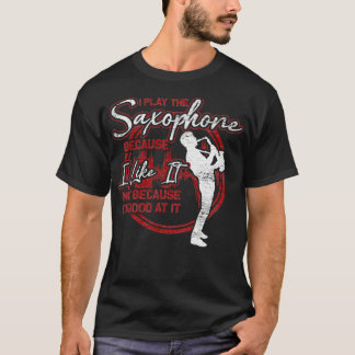 Saxofone Saxophonist Marching Band Retro T-shirt