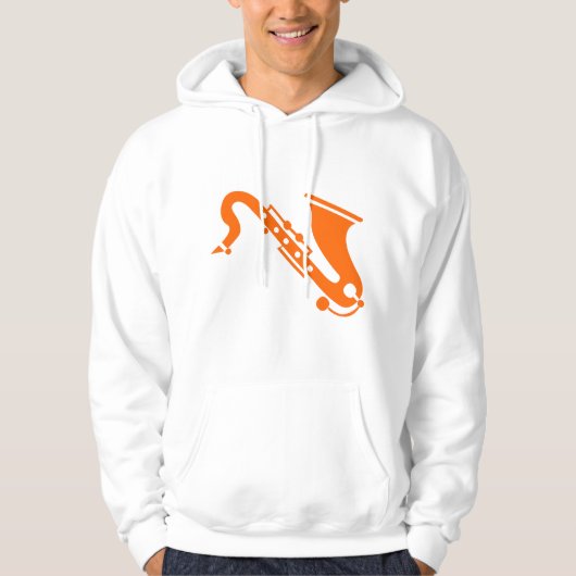 Saxofone - Sinaasappel Hoodie (Voorkant)