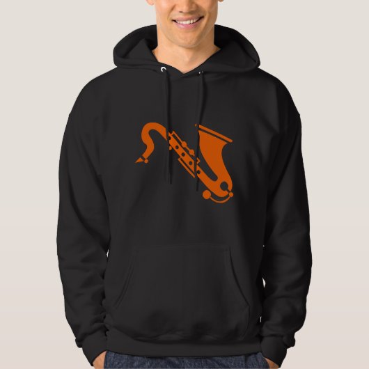 Saxofone - Sinaasappel Hoodie (Voorkant)