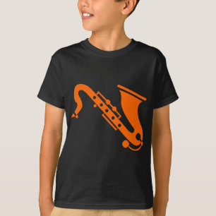 Saxofone - Sinaasappel T-shirt