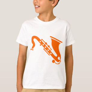 Saxofone - Sinaasappel T-shirt